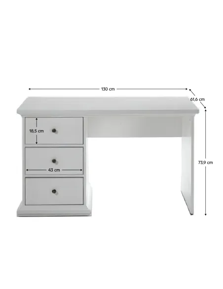 Masă PC PARIS, birou, 130x61.6x73.9 cm, PAL melaminat/MDF | MobilaOK
