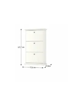 Pantofar PARIS, hol, 77.8x127.7x27.5 cm, PAL înfoliat/MDF lăcuit | MobilaOK 2