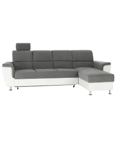 Colțar extensibil, SANTIAGO, living/dormitor, 260x168 cm, piele ecologică/material textil | MobilaOK