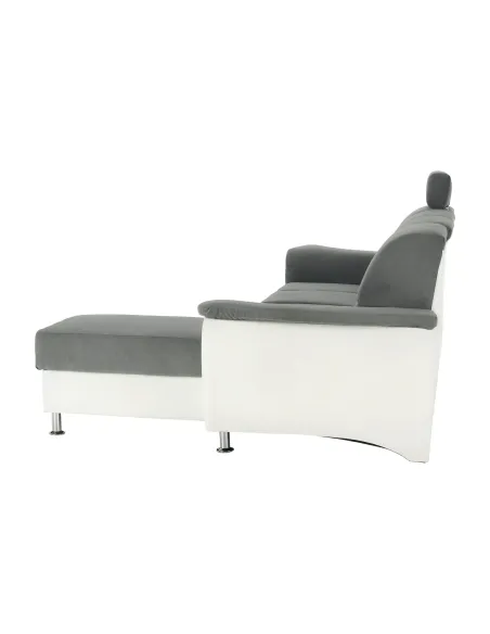 Colțar extensibil, SANTIAGO, living/dormitor, 260x168 cm, piele ecologică/material textil | MobilaOK