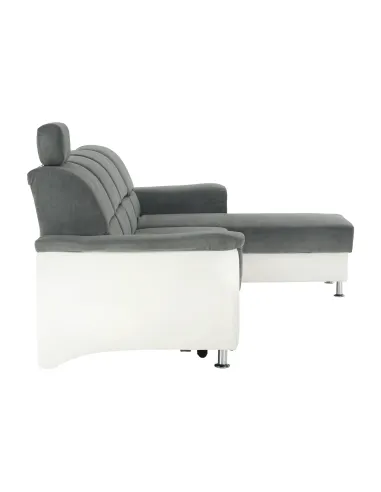 Colțar extensibil, SANTIAGO, living/dormitor, 260x168 cm, piele ecologică/material textil | MobilaOK