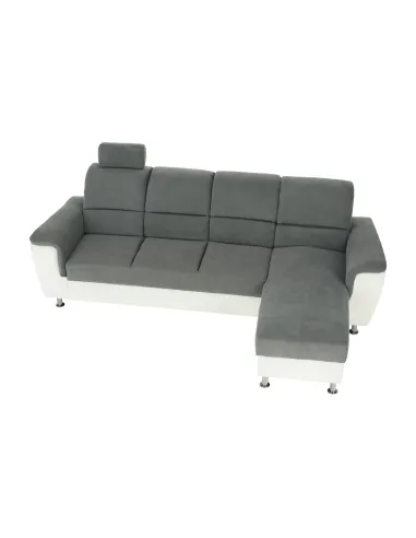 Colțar extensibil, SANTIAGO, living/dormitor, 260x168 cm, piele ecologică/material textil | MobilaOK
