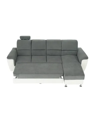 Colțar extensibil, SANTIAGO, living/dormitor, 260x168 cm, piele ecologică/material textil | MobilaOK