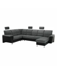 Colțar SANTIAGO U, living, 325x86/106x168/217 cm, piele eco & textil | MobilaOK
