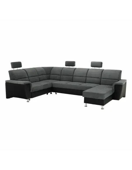 Colțar SANTIAGO U, living, 325x86/106x168/217 cm, piele eco & textil | MobilaOK
