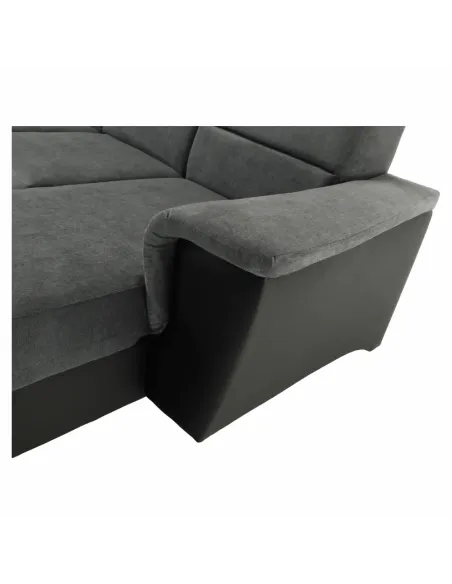 Colțar SANTIAGO U, living, 325x86/106x168/217 cm, piele eco & textil | MobilaOK