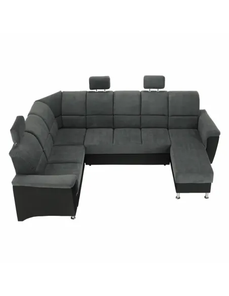 Colțar SANTIAGO U, living, 325x86/106x168/217 cm, piele eco & textil | MobilaOK