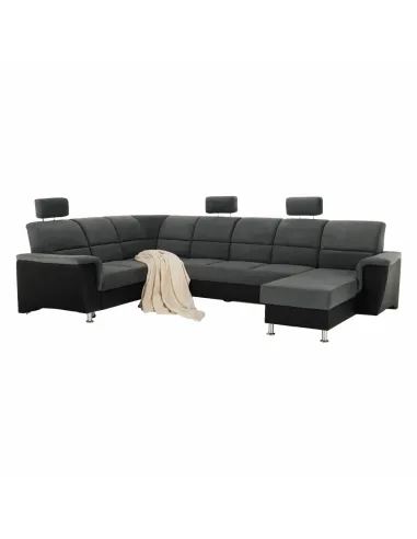 Colțar SANTIAGO U, living, 325x86/106x168/217 cm, piele eco & textil | MobilaOK