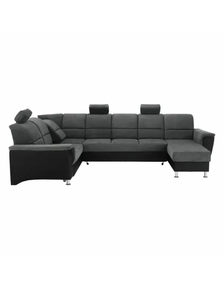 Colțar SANTIAGO U, living, 325x86/106x168/217 cm, piele eco & textil | MobilaOK