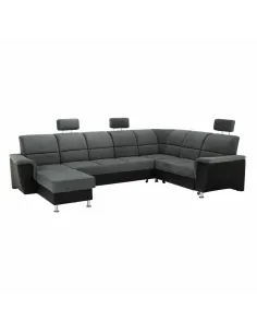 Colțar SANTIAGO U, living, 325x86/106x168/217 cm, Piele ecologică și textil | MobilaOK