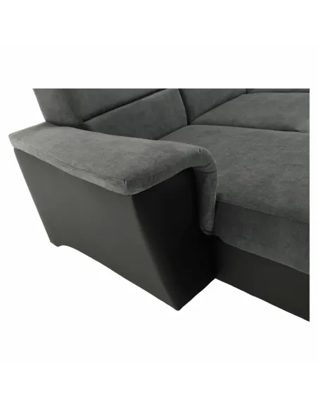 Colțar SANTIAGO U, living, 325x86/106x168/217 cm, Piele ecologică și textil | MobilaOK