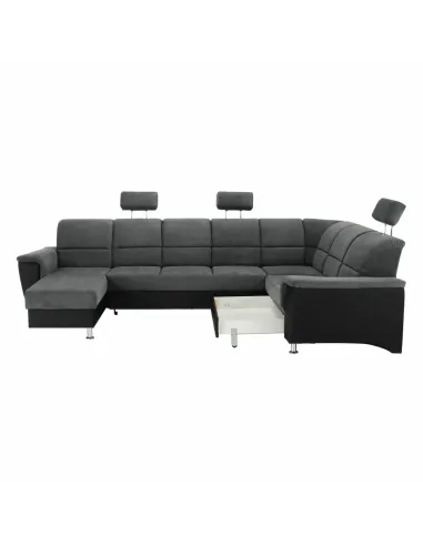 Colțar SANTIAGO U, living, 325x86/106x168/217 cm, Piele ecologică și textil | MobilaOK