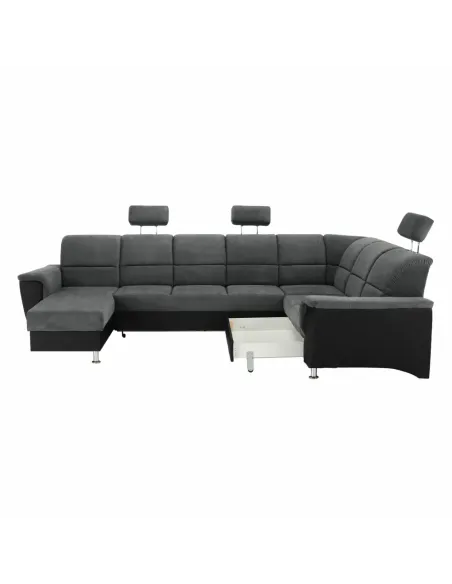 Colțar SANTIAGO U, living, 325x86/106x168/217 cm, Piele ecologică și textil | MobilaOK