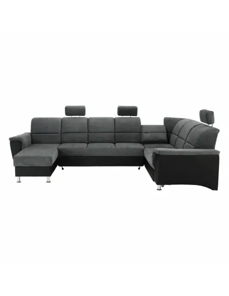 Colțar SANTIAGO U, living, 325x86/106x168/217 cm, Piele ecologică și textil | MobilaOK