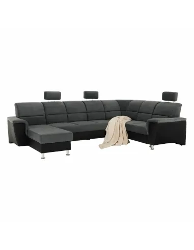 Colțar SANTIAGO U, living, 325x86/106x168/217 cm, Piele ecologică și textil | MobilaOK