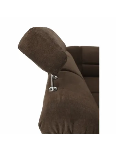 Colțar, SANTIAGO U MARE, living, 338 x 86/106 x 217/217 cm, Piele ecologică/Textil maro | MobilaOK