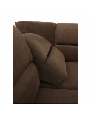 Colțar, SANTIAGO U MARE, living, 338 x 86/106 x 217/217 cm, Piele ecologică/Textil maro | MobilaOK