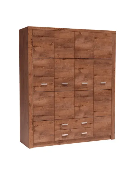 Dulap INFINITY I-18 pentru dormitor/living, 178x214x58 cm, PAL melaminat frasin | MobilaOK