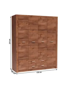 Dulap INFINITY I-18 pentru dormitor/living, 178x214x58 cm, PAL melaminat frasin | MobilaOK 2