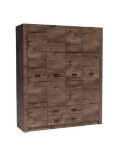 Dulap INFINITY I-18 pentru dormitor, 178x214x58 cm, PAL melaminat frasin închis | MobilaOK