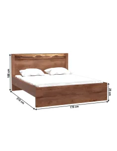 Pat INFINITY I-19 dormitor 160x200 PAL melaminat, frasin deschis | MobilaOK 2