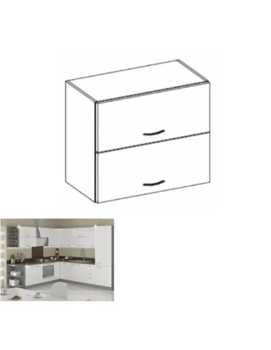 Dulap Superior (corp suspendat), PRADO 80 GU-72, bucatarie/hol/dormitor, 80x71.5x31 cm, PAL melaminat | MobilaOK