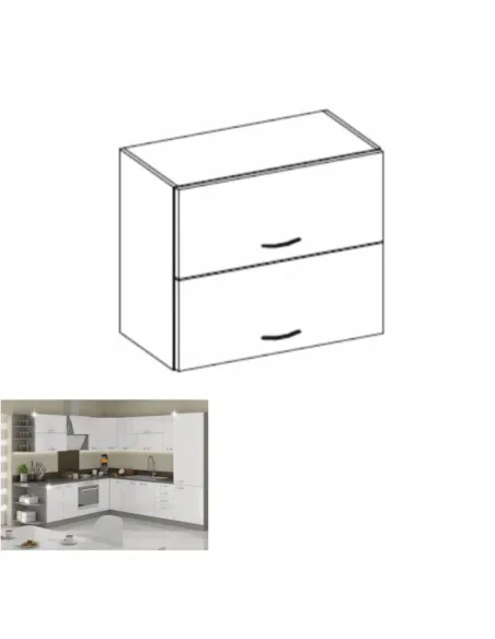Dulap Superior (corp suspendat), PRADO 80 GU-72, bucatarie/hol/dormitor, 80x71.5x31 cm, PAL melaminat | MobilaOK