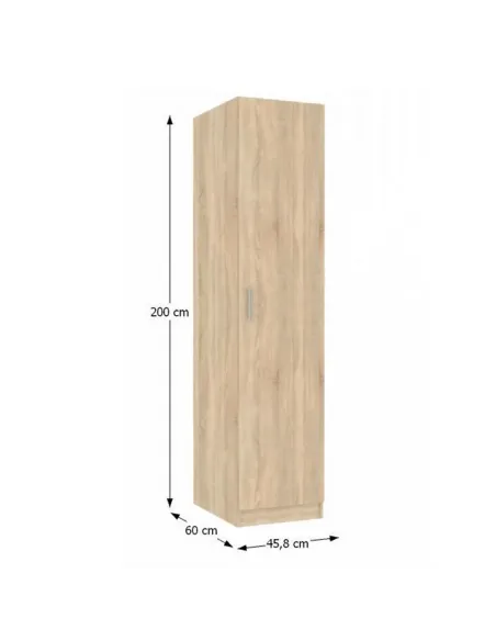 Dulap INVITA Tip 1, stejar sonoma, 45.8x60x200 cm, PAL melaminat | MobilaOK