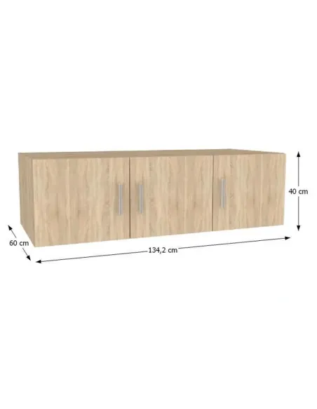Dulap Superior (corp suspendat), INVITA, dormitor/hol, 134.2x60x40 cm, PAL stejar sonoma | MobilaOK