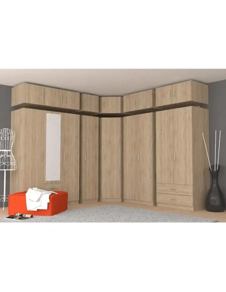 Dulap Superior (corp suspendat), INVITA, dormitor/hol, 134.2x60x40 cm, PAL stejar sonoma | MobilaOK