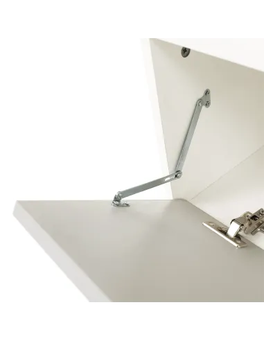 Mobilier living GENTA, alb/gri, 210x42x180 cm, PAL melaminat | MobilaOK