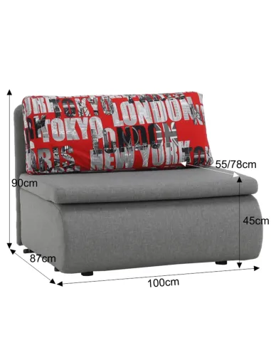 Fotoliu KENY, living, 100x90x87 cm, textil Savana 21 | MobilaOK
