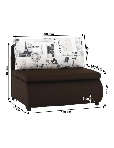 Fotoliu KENY, living/dormitor, 100x90x87 cm, textil Savana 16 | MobilaOK