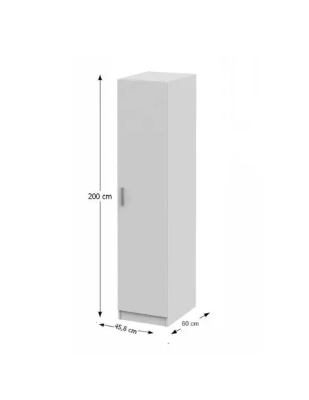 Dulap INVITA Tip 1 pentru hol/dormitor, 45.8x60x200 cm, PAL melaminat | MobilaOK