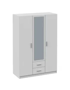 Dulap INVITA, dormitor, 134.2x60x200 cm, PAL melaminat alb | MobilaOK