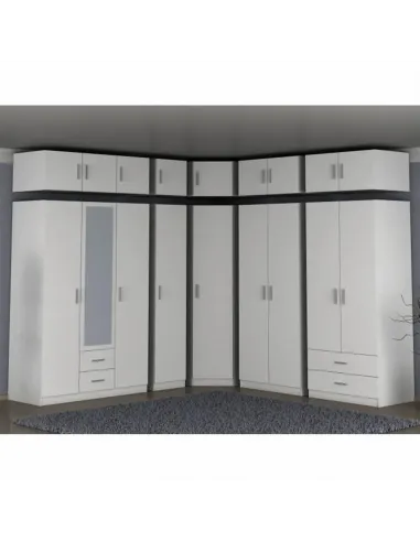 Dulap Superior (corp suspendat) INVITA, dormitor, 134.2x60x40 cm, PAL melaminat alb | MobilaOK