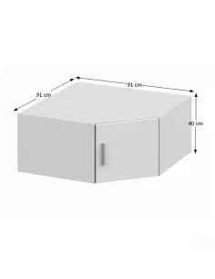 Dulap Superior, INVITA, colț, 91x91x40 cm, PAL melaminat | MobilaOK 2