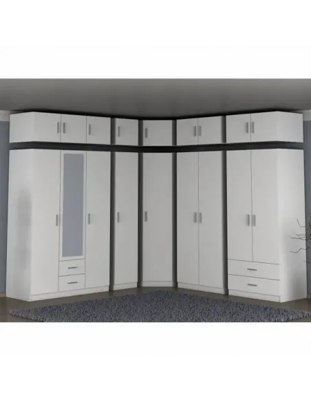 Dulap Superior, INVITA, colț, 91x91x40 cm, PAL melaminat | MobilaOK