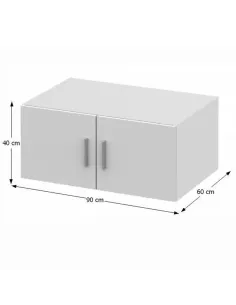 Dulap Superior (corp suspendat) INVITA, dormitor/hol/living, 90x60x40 cm, PAL melaminat | MobilaOK 2
