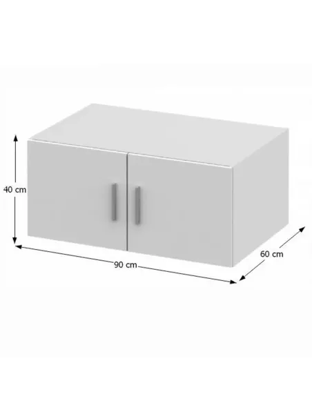 Dulap Superior (corp suspendat) INVITA, dormitor/hol/living, 90x60x40 cm, PAL melaminat | MobilaOK