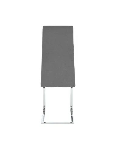 Scaun dining AMINA, living/dining, 44x57x110 cm, textil gri/crom | MobilaOK