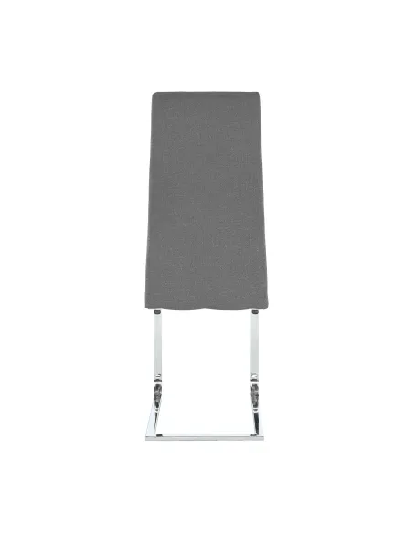 Scaun dining AMINA, living/dining, 44x57x110 cm, textil gri/crom | MobilaOK