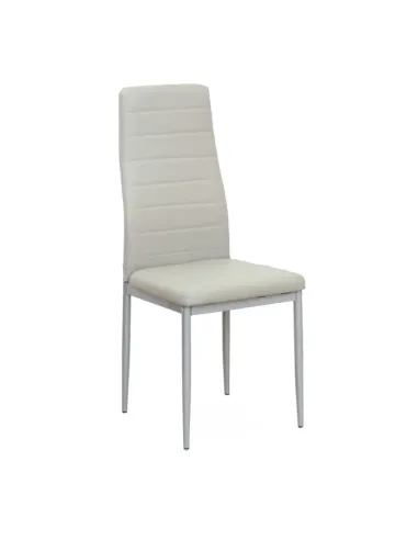Scaun COLETA NOVA, birou, 41x49x96 cm, piele eco gri/cadru metalic | MobilaOK