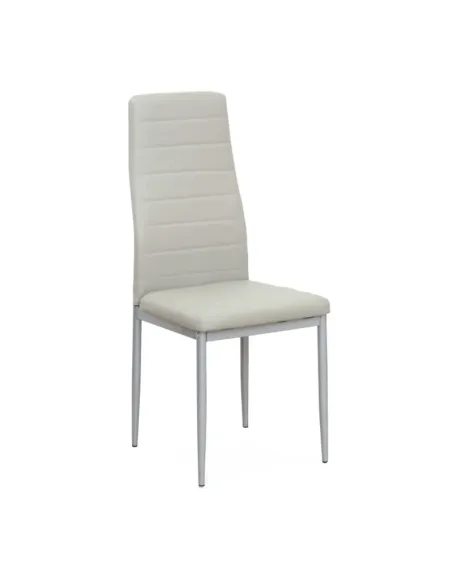Scaun COLETA NOVA, birou, 41x49x96 cm, piele eco gri/cadru metalic | MobilaOK