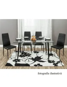 Scaun COLETA NOVA, birou, 41x49x96 cm, piele eco gri/cadru metalic | MobilaOK 2