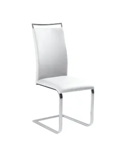 Scaun BARNA NEW dining, 43x46x100 cm, Piele ecologică/Crom | MobilaOK