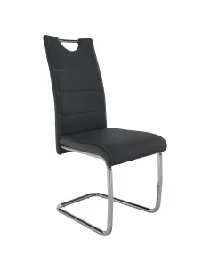 Scaun ABIRA NEW dining, 44x56.5x98.5 cm, Piele eco / Crom | MobilaOK