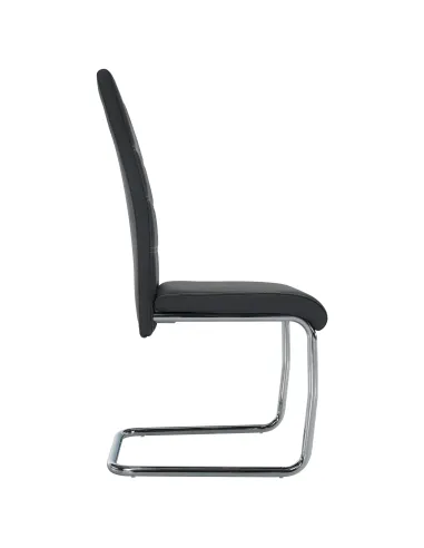 Scaun ABIRA NEW dining, 44x56.5x98.5 cm, Piele eco / Crom | MobilaOK