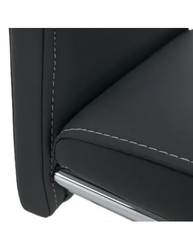 Scaun ABIRA NEW dining, 44x56.5x98.5 cm, Piele eco / Crom | MobilaOK