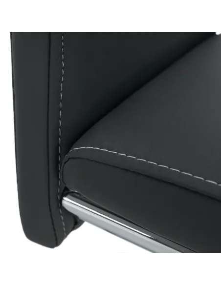 Scaun ABIRA NEW dining, 44x56.5x98.5 cm, Piele eco / Crom | MobilaOK